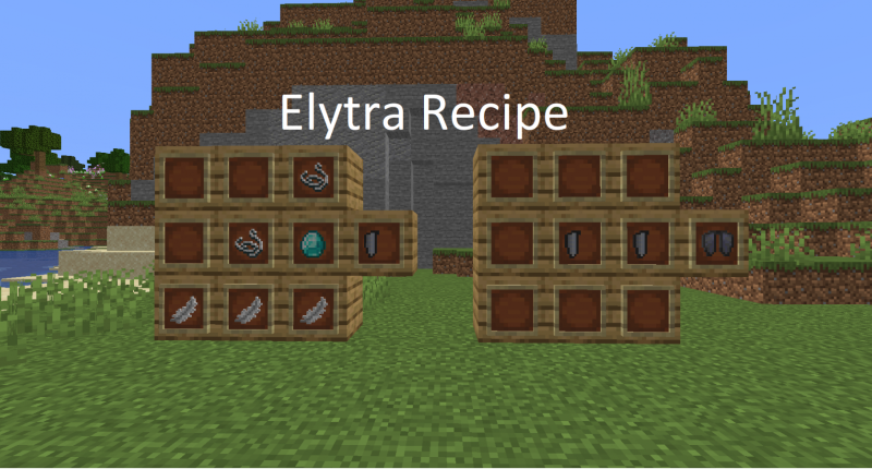 The Elytra Wing recipe and the Elytra recipe!