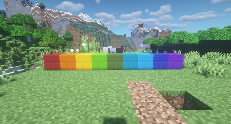 Concrete Brick Rainbow.