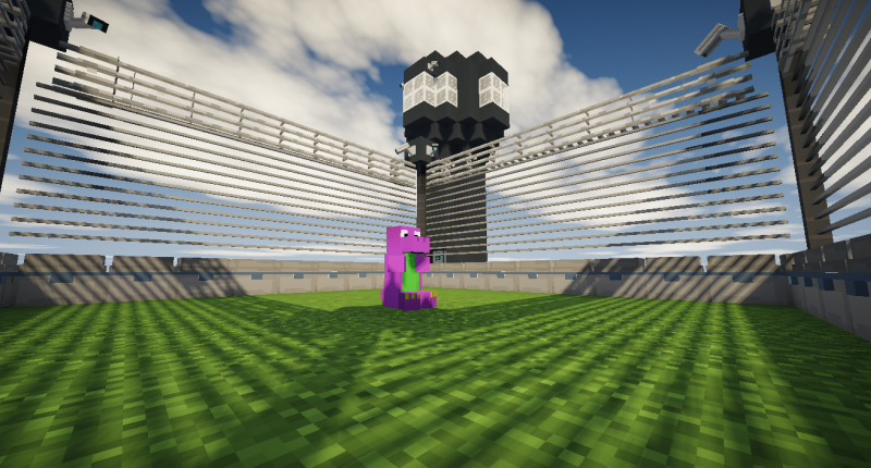 Barney stuffed enclosure