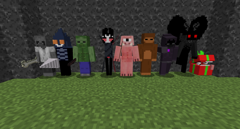 A select few mobs seen in the mod as of 0.6.2