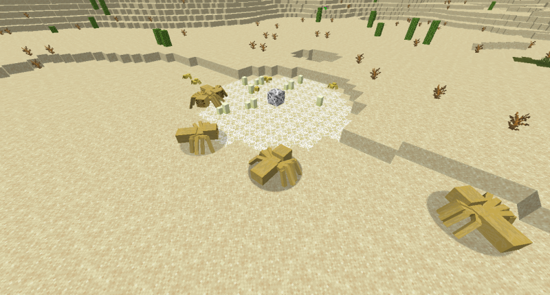 Vanilla biomes have been enhanced with new structures and mobs.