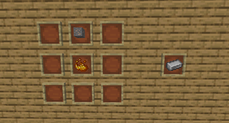 Iron ingot smelting recipe