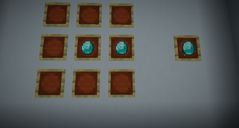 El crafteo de el diamante largo Y los demas que digan large son asi (no puse en cualquier lado porque me da flojera jeje) The crafting of the long diamond And the others that say large are like this (I did not put anywhere because I am lazy hehe)