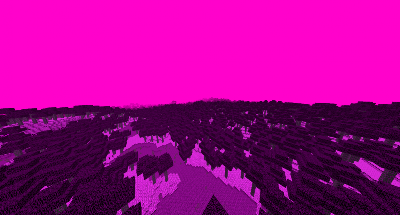 Overview of the landscape in the Glitch World 