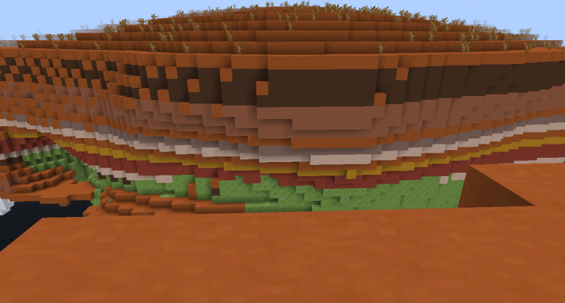 A Badlands biome in the Above.