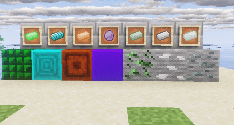 Some of the ores and their ingots