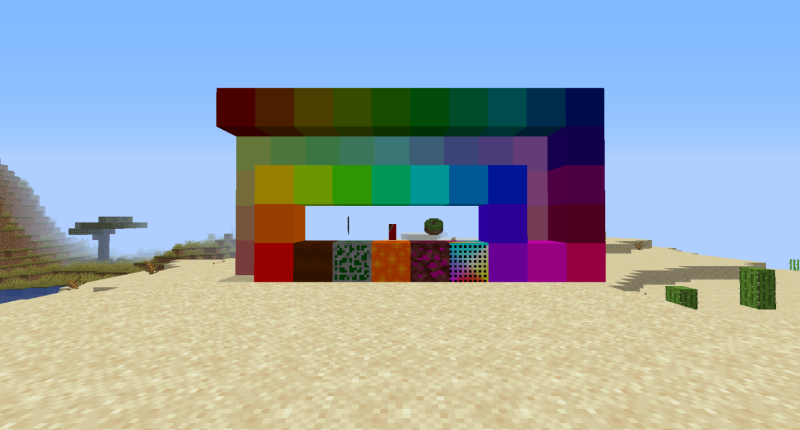 This are some of the color blocks, the three minerals and three food items.