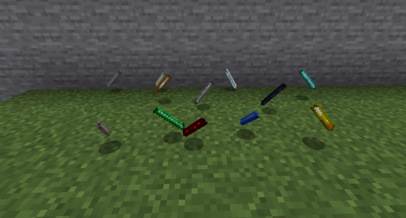 Rods for crafting different weapon/tool hilts 