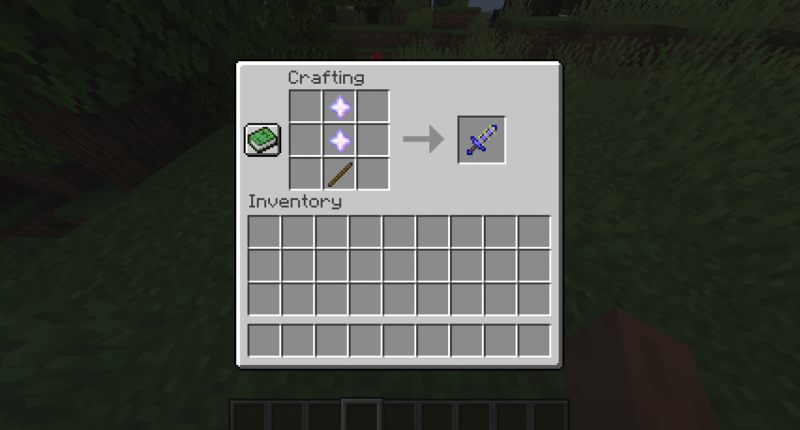 Nether Star Sword Recipe (Right Click It To Have Strength)