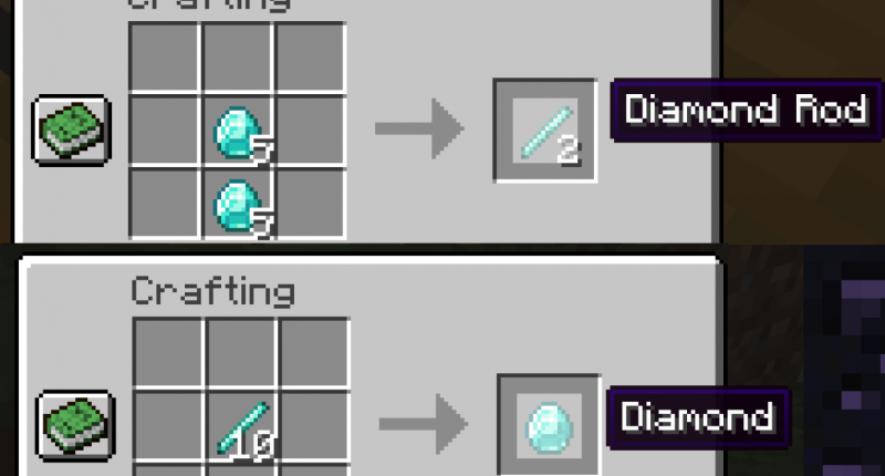 Rod crafting and Uncrafting (can also use the stone  cutter)
