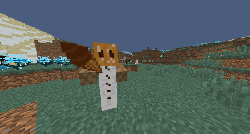 1 of the new mobs in the mod (Snow Golem).