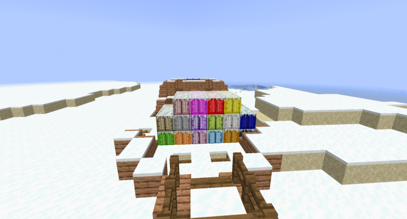 16 Containers with snow