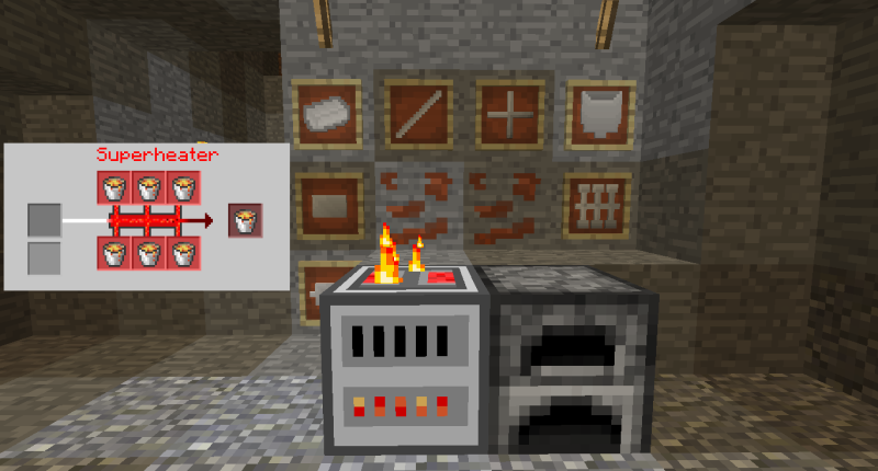 Wolframite, wolframium, wolframium items and a superheater with a GUI sample