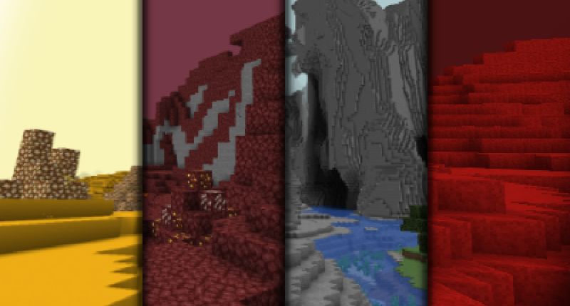 New biomes to explore in the main dimension.