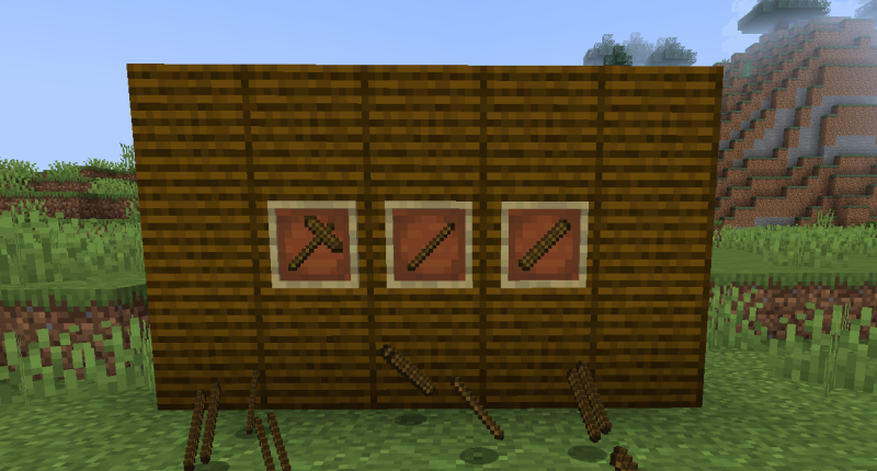 New items displayed on the new stick block.