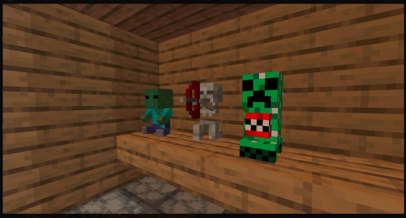 (Zombie, Skeleton, Creeper)