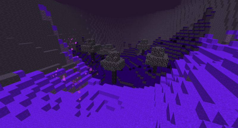 The new dimension added (as of 2/26/22), a showcase of all 3 biomes in it.
