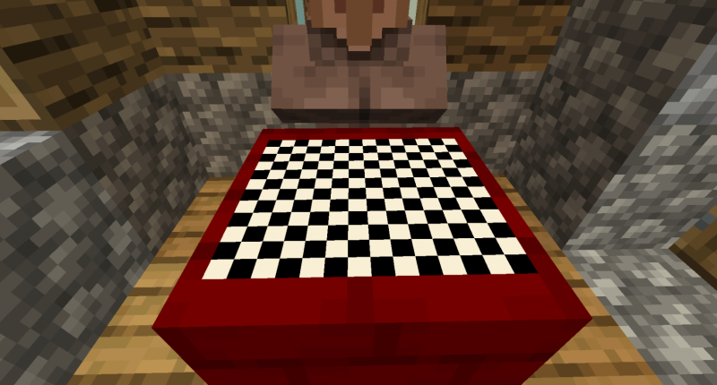Me and a villager playing Chess.
