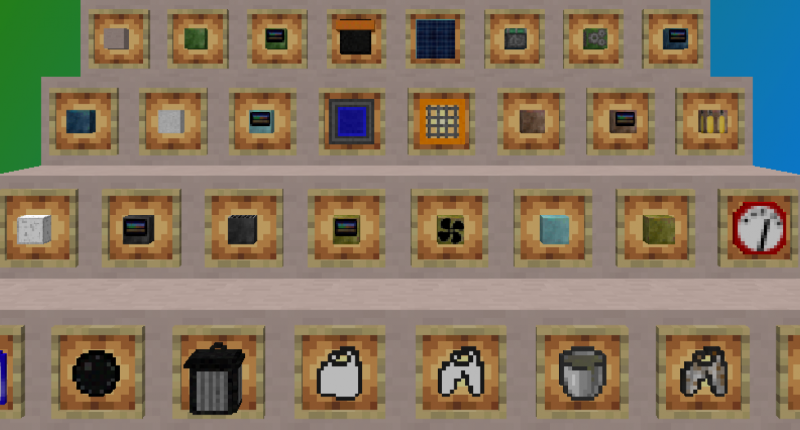 All the blocks and items of the mod.