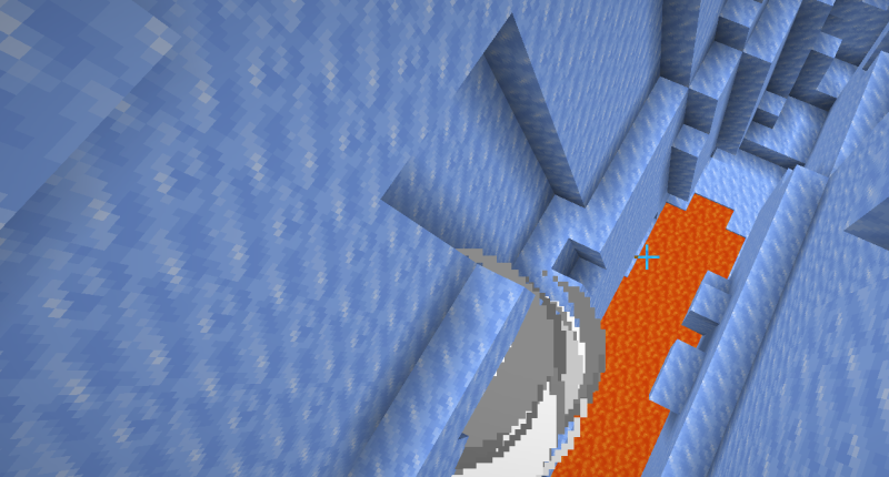 The Sealed Dimension's ice cave biome.