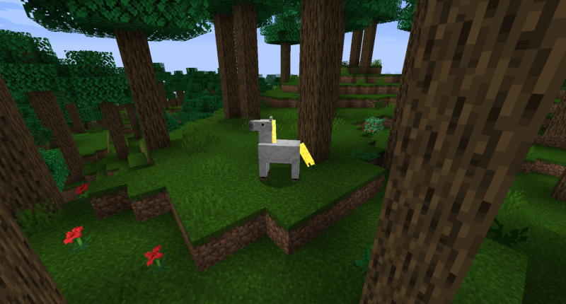 unicorn in woods