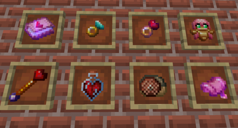 The items added in the mod