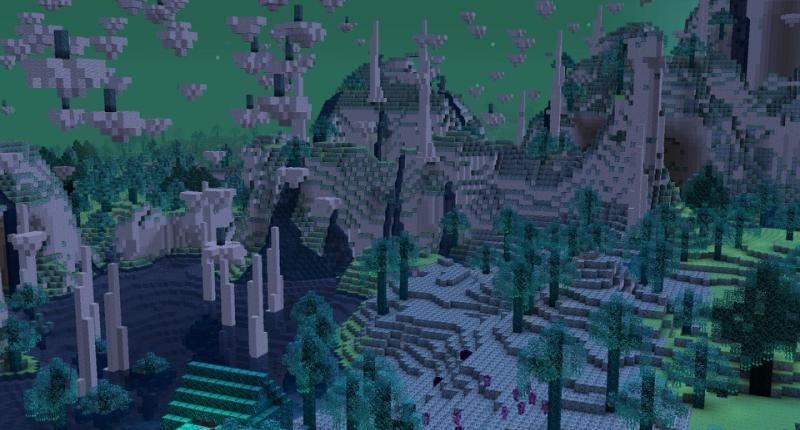 Some Aether biomes coming together