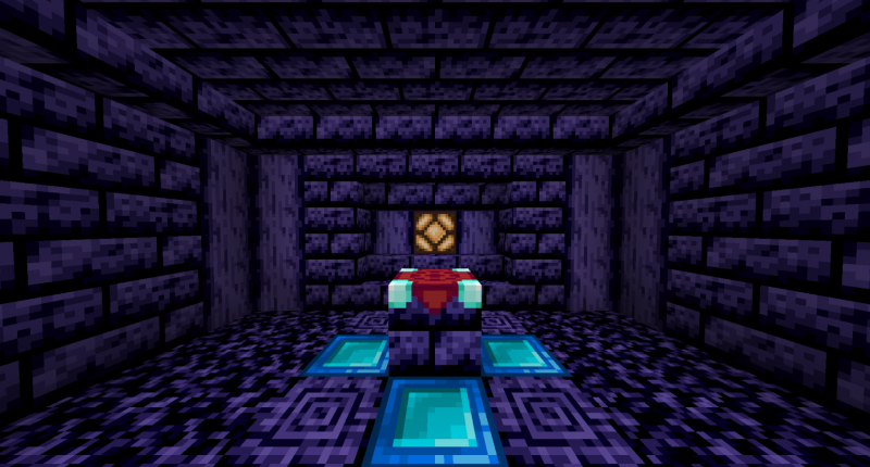 The Relic Altar surrounded with Overworld Voidrock.