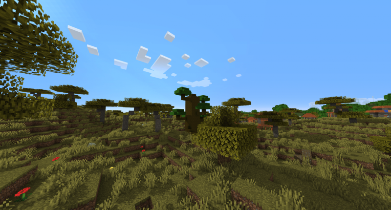 Savanna, a bunch of acacias and one baobab.. Isn't that a work of art?)
