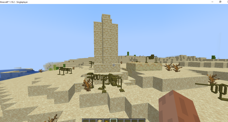 modification to the desert biome new structure ore and mob