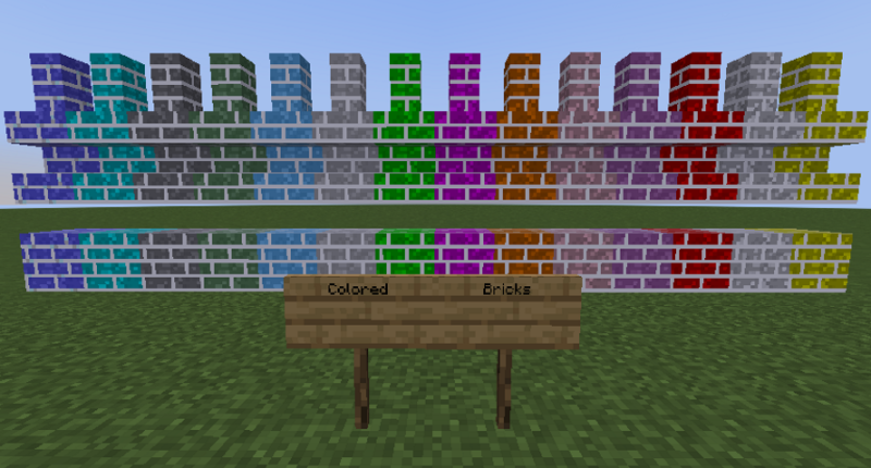 All Added Colored Brick Blocks/Slabs/Stairs/Walls (1.0)