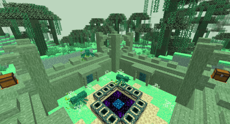 The Spectral. Strange mutations caused this biome to glow in the dark.