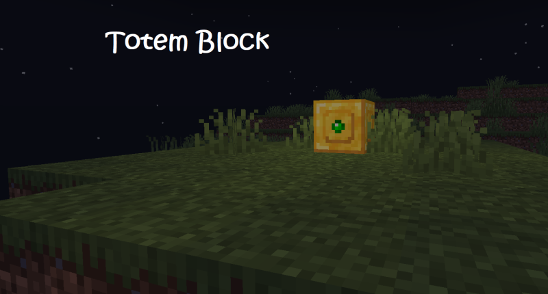 Totem Block glow in dark places