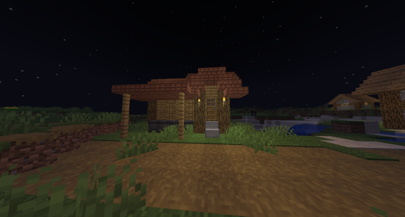 A villager's house I transformed using the blocks!