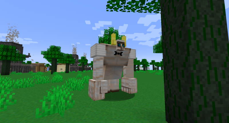 A Friendly Goliath Golem that you can ride and will keep your stuff safe!