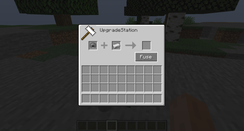 UpgradeStation!  ( you can only upgrade stone armor to iron! )