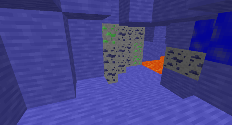 A Spaconi Dimension mine with spaconium and epic spaconium ores