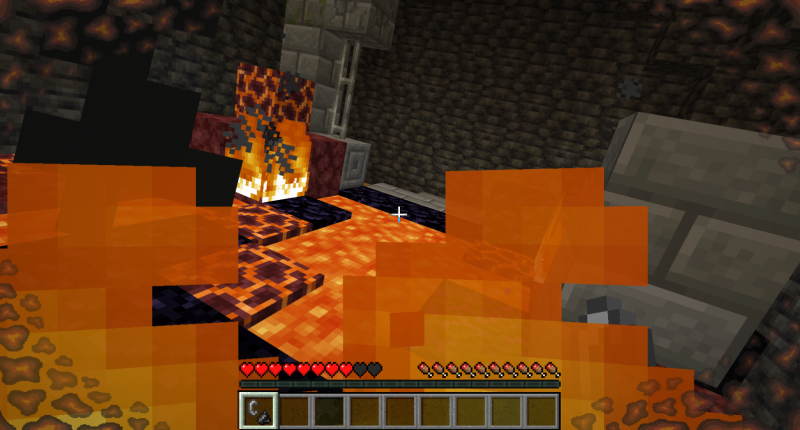 The Fire Overlay pulses, just in case you weren't aware you were on fire.