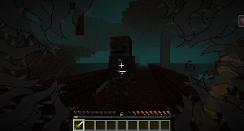 Vines grow rapidly around the screen when taking wither damage.