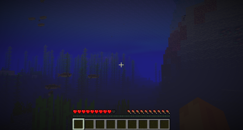 The screen darkens around the edges the less oxygen the player has left.