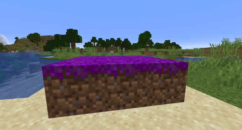 This infected grass block make you slow