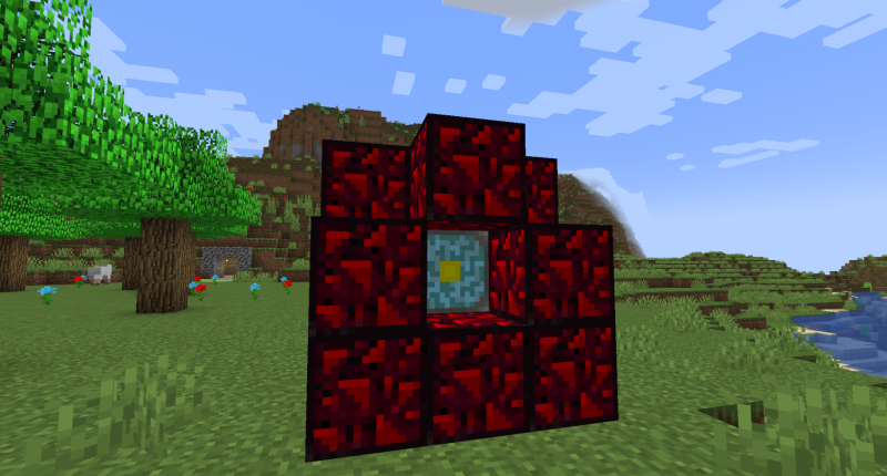 Nether reactor again, but with glowing obsidian rather than cobblestone and gold