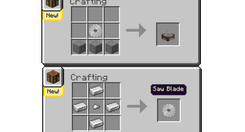 Crafting for the Stone cutter in my mod