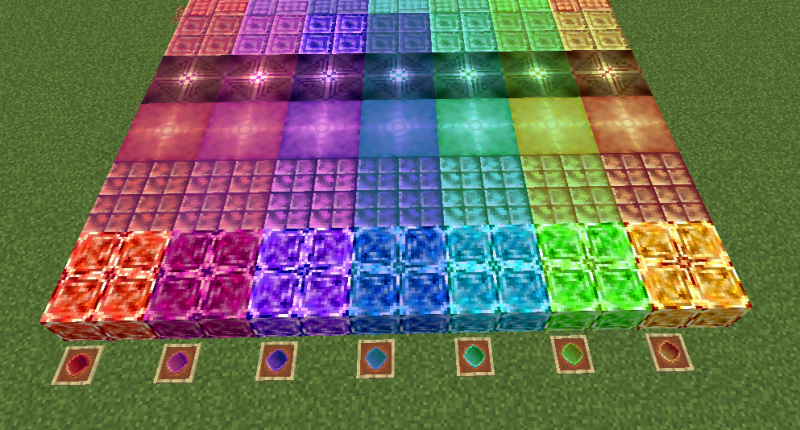 Huge variety of colorful blocks to build 
