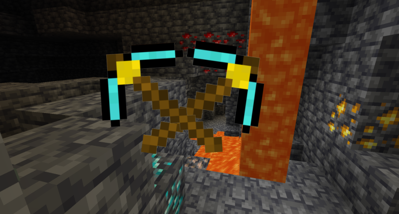 *Picture Of 2 Gilded Diamond Pickaxes*