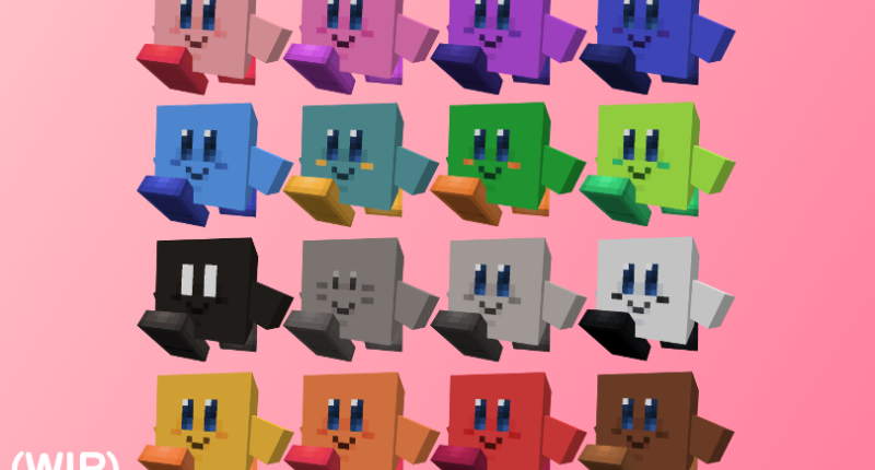 use dye to recolor kirby and his friends!