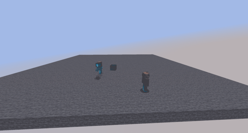 All mobs from 1.0.0: Left to right: Soulsands Critter, Soulsands Ghost, Embody, Spooky Lantern, and Souls Ghast
