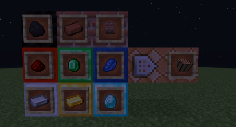 Recipe for the bottom Crafting Table required to make the Command Block