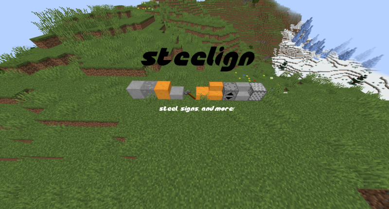 Blocks in Steelign V1.0.0 along with Steelign logo