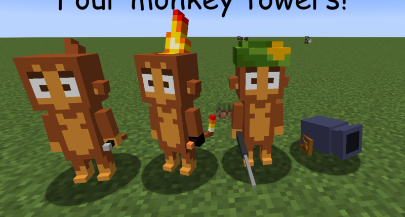 Four monkey towers!